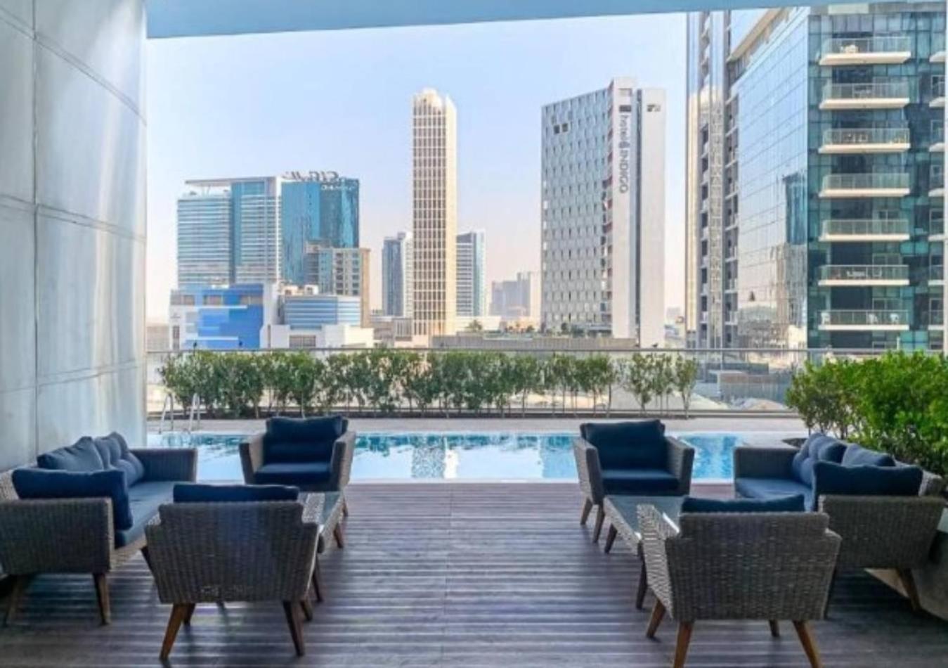 Modern 1Br Apartment, High Floor, Near Dubai Mall Luaran gambar