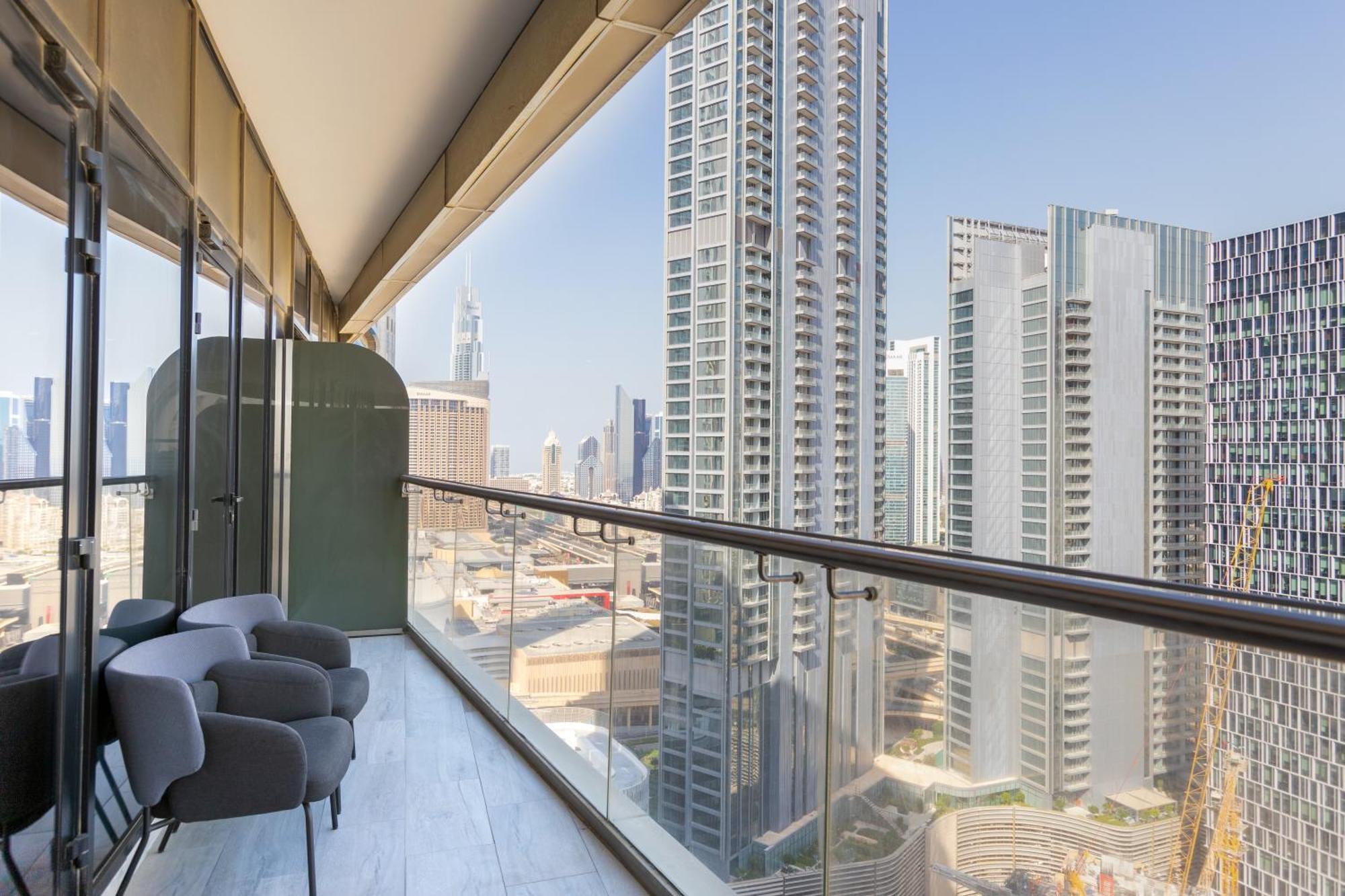 Modern 1Br Apartment, High Floor, Near Dubai Mall Luaran gambar