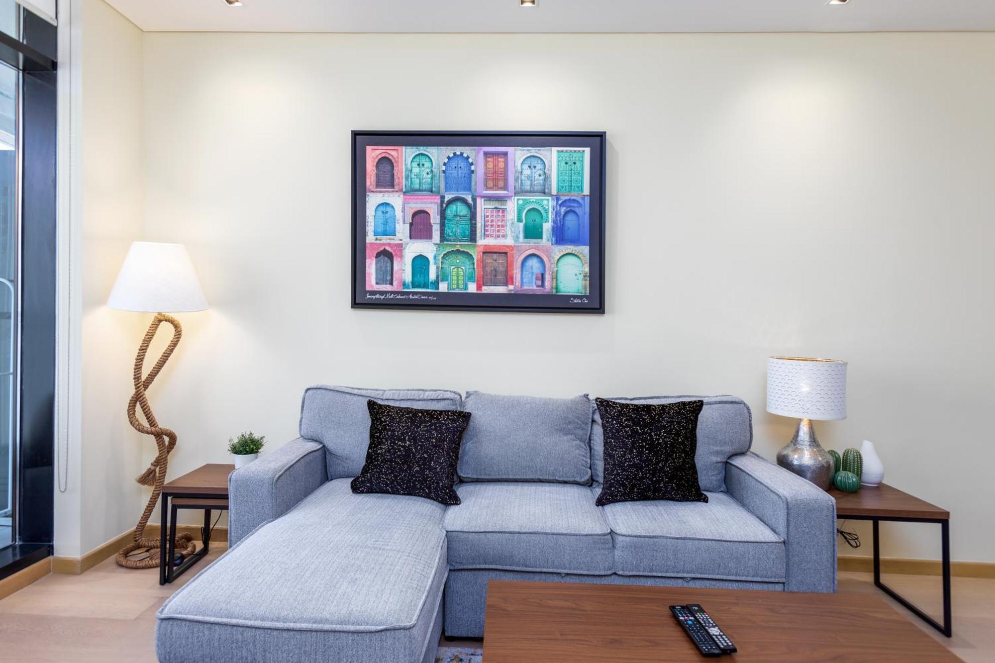Modern 1Br Apartment, High Floor, Near Dubai Mall Luaran gambar