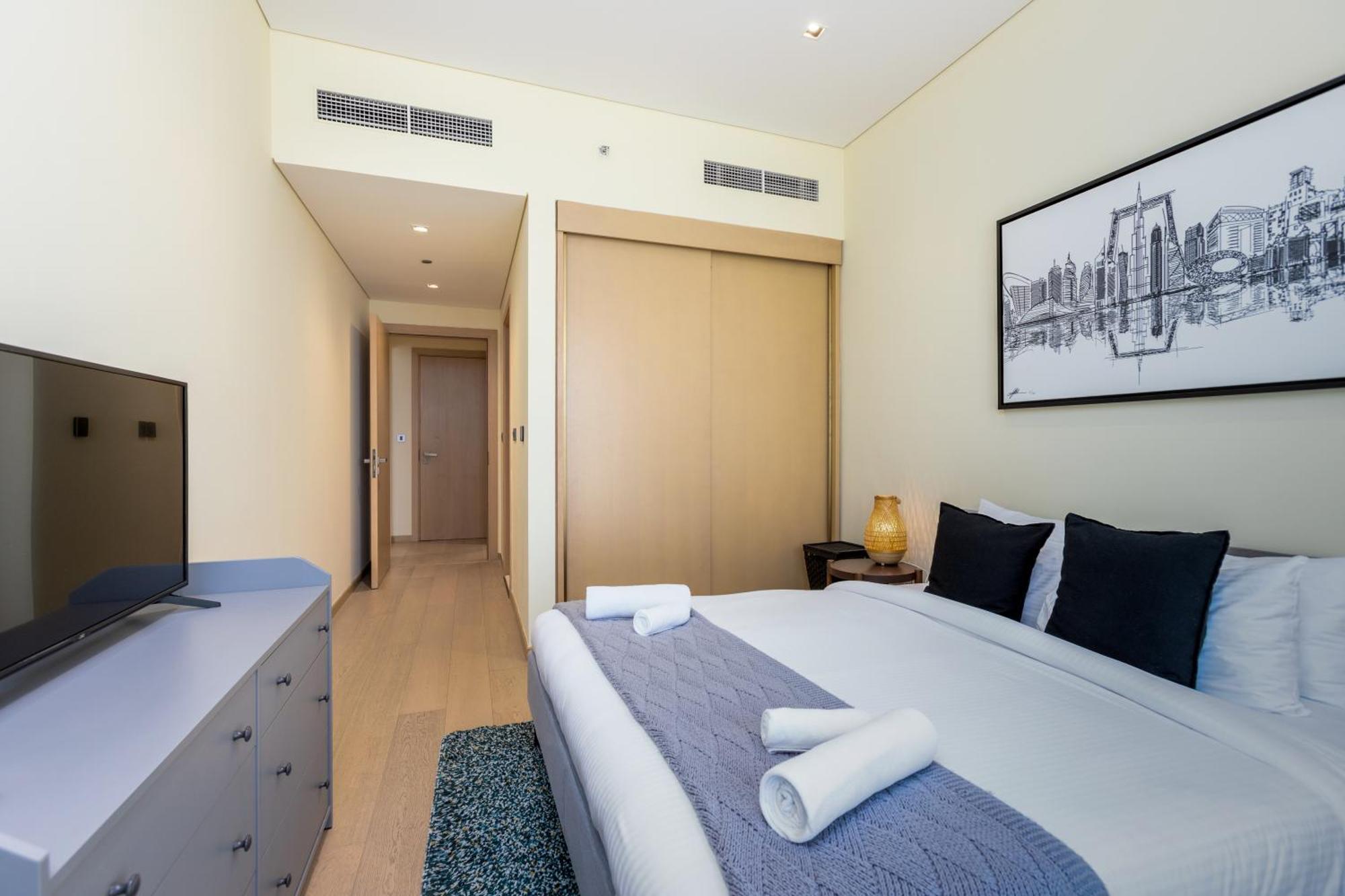 Modern 1Br Apartment, High Floor, Near Dubai Mall Luaran gambar